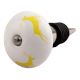 Yellow Runing Rein Deer Pattern Ceramic Wine Stopper (Pack Of One Piece)